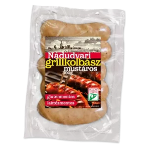 grill sausage with mustard